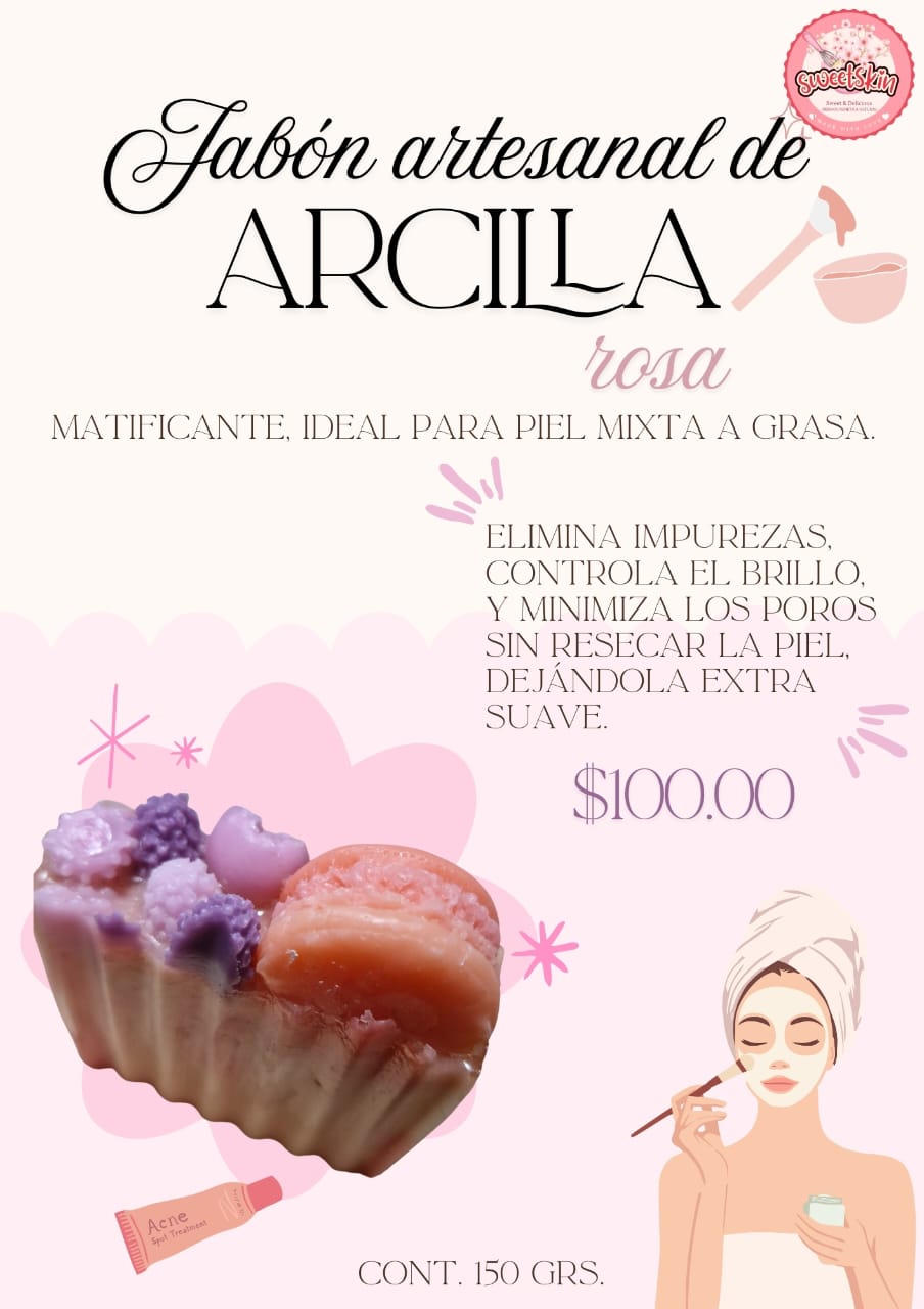 Jabón artesanal de arcilla