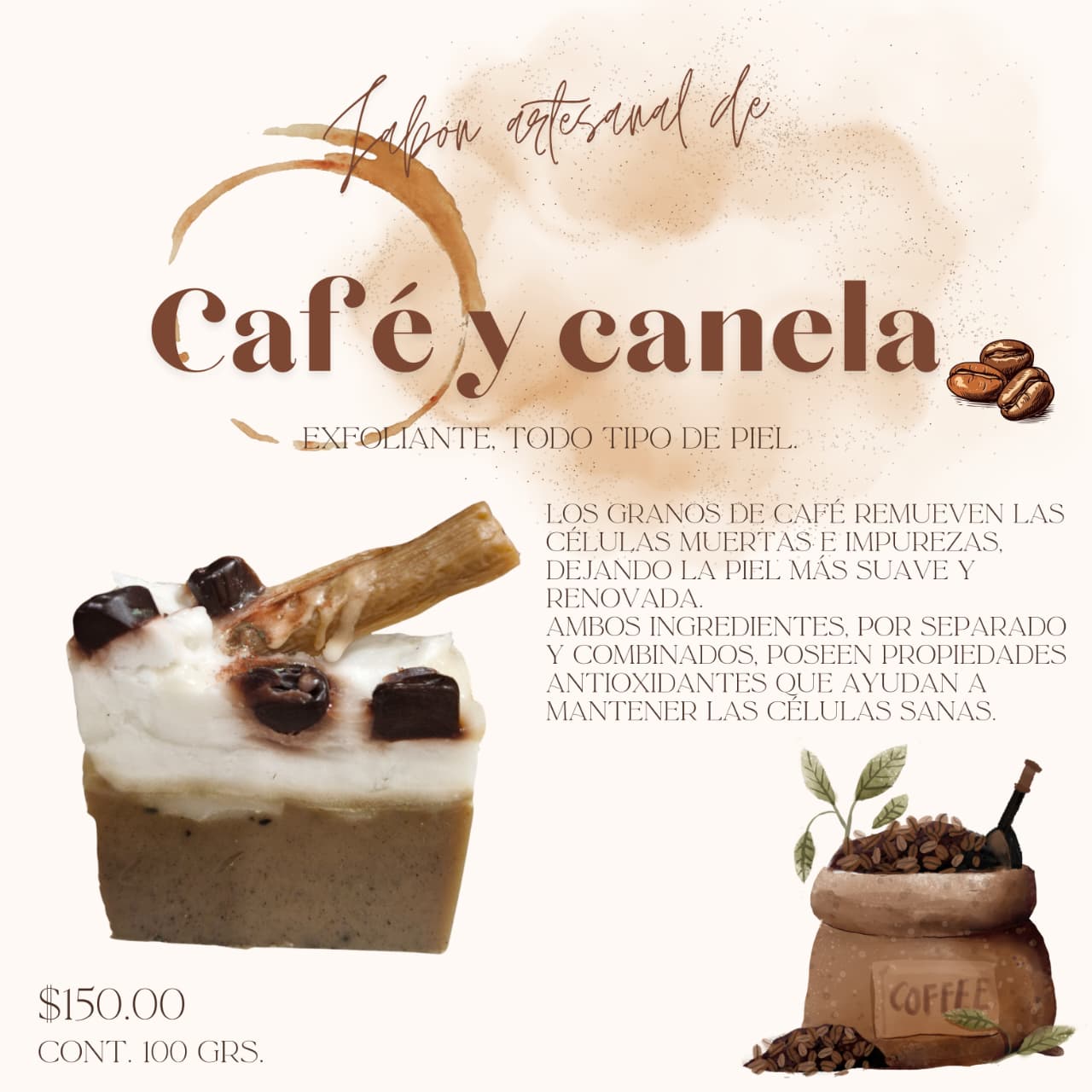 Jabón de Café y Canela